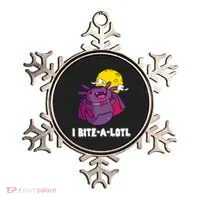 I Bite A Lot Axolotl Funny Halloween Vampire Ornament thumb 0