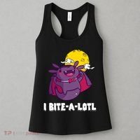 I Bite A Lot Axolotl Funny Halloween Vampire Women's Tank Top thumb 3