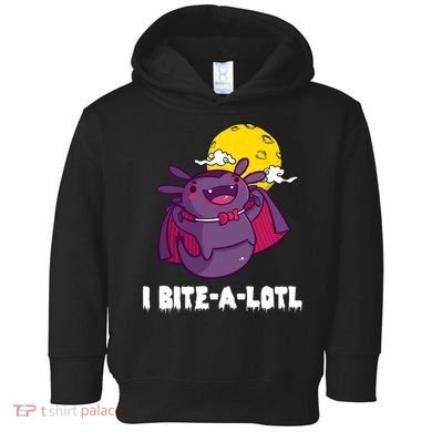 I Bite A Lot Axolotl Funny Halloween Vampire Toddler Hoodie