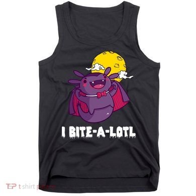 I Bite A Lot Axolotl Funny Halloween Vampire Tank Top