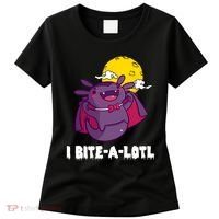I Bite A Lot Axolotl Funny Halloween Vampire Women's T-Shirt thumb 0