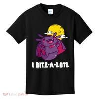 I Bite A Lot Axolotl Funny Halloween Vampire Kids T-Shirt thumb 0