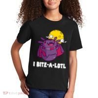 I Bite A Lot Axolotl Funny Halloween Vampire Kids T-Shirt thumb 2