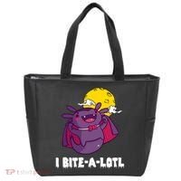 I Bite A Lot Axolotl Funny Halloween Vampire Tote Bag thumb 0