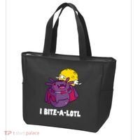 I Bite A Lot Axolotl Funny Halloween Vampire Tote Bag thumb 3