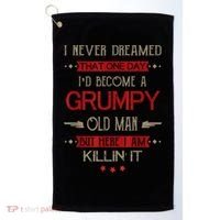 I'd Become A Grumpy Old Man Golf Towel thumb 0