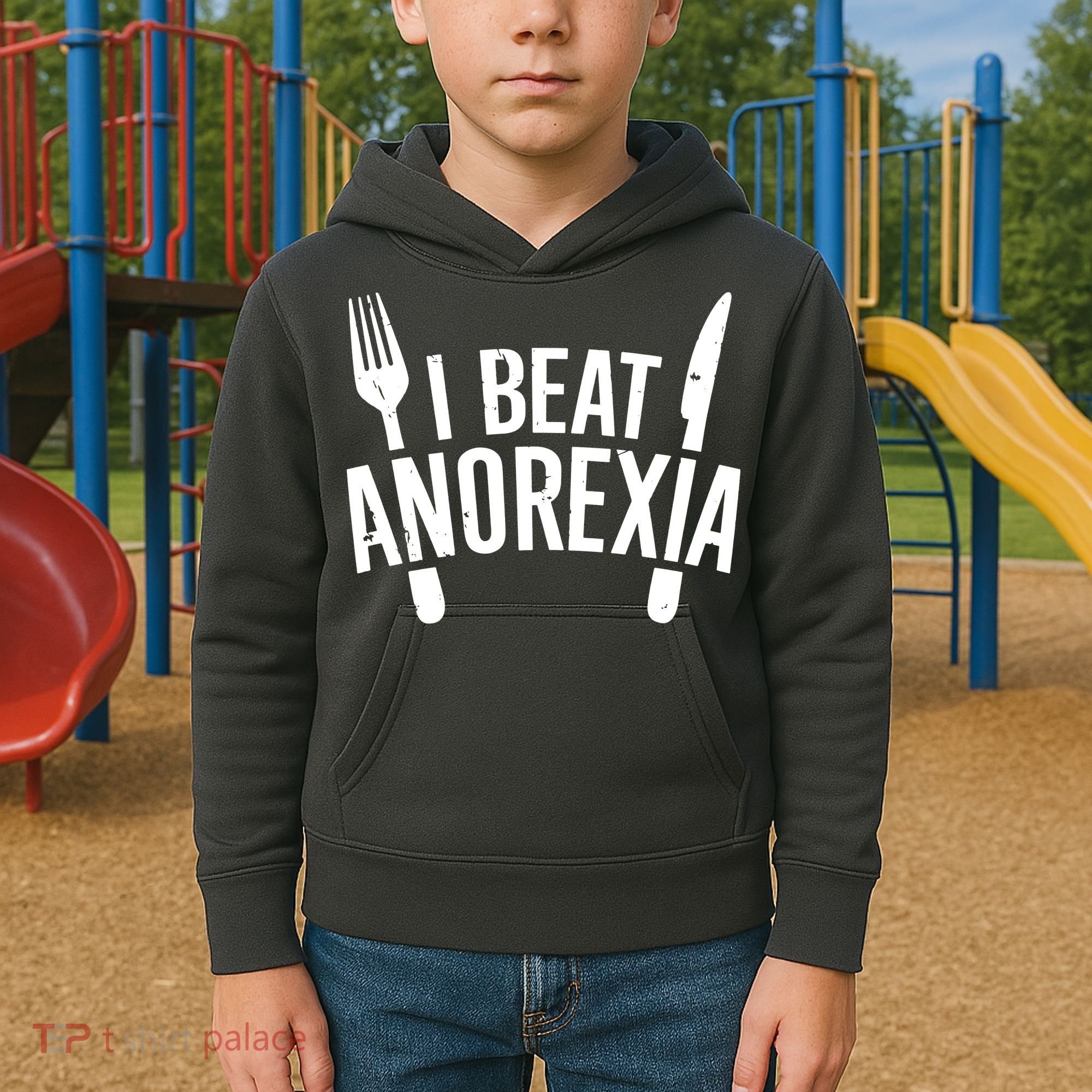 I Beat Anorexia Kids Hoodie