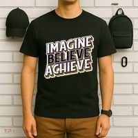 Imagine Believe Achieve Quote Vintage T-Shirt thumb 6