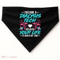 I Became A Dialysis Technician Hemodialysis Nephrology Tech USA-Made Doggie Bandana thumb 0