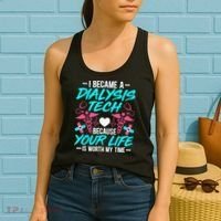 I Became A Dialysis Technician Hemodialysis Nephrology Tech Women's Tank Top thumb 2