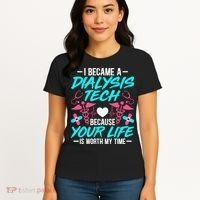 I Became A Dialysis Technician Hemodialysis Nephrology Tech Women's T-Shirt thumb 4