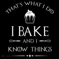 I Bake And I Know Things Funny Pastry Baker Baking Gift Ornament thumb 1