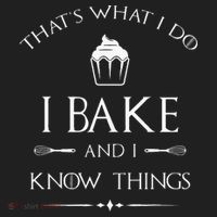 I Bake And I Know Things Funny Pastry Baker Baking Gift Hat thumb 2
