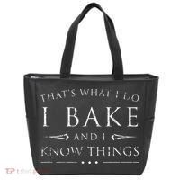I Bake And I Know Things  Funny Baker Baking Gift Tote Bag thumb 0