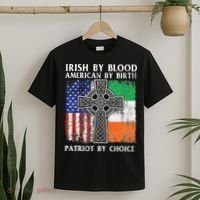 Irish By Blood American By Birth Patriot By Choice Ireland T-Shirt thumb 2