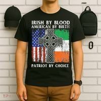 Irish By Blood American By Birth Patriot By Choice Ireland T-Shirt thumb 6