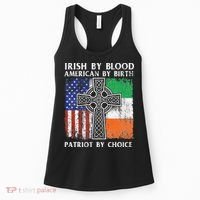 Irish By Blood American By Birth Patriot By Choice Ireland Women's Tank Top thumb 0