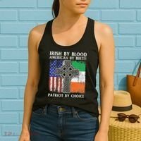 Irish By Blood American By Birth Patriot By Choice Ireland Women's Tank Top thumb 2