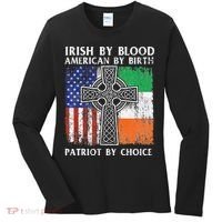Irish By Blood American By Birth Patriot By Choice Ireland Women's Long Sleeve Shirt thumb 0