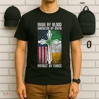 Irish By Bloodamerican By Birth Patriot By Choice Irish American Patriot America T-Shirt thumb 6