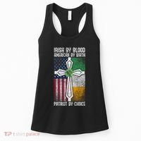 Irish By Bloodamerican By Birth Patriot By Choice Irish American Patriot America Women's Tank Top thumb 0
