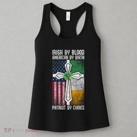 Irish By Bloodamerican By Birth Patriot By Choice Irish American Patriot America Women's Tank Top thumb 3