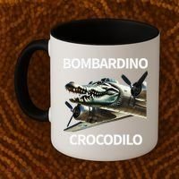 Italian Brainrot Bombardino Crocodilo Coffee Mug thumb 2