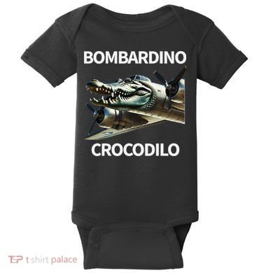 Italian Brainrot Bombardino Crocodilo Baby Bodysuit