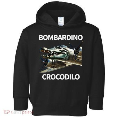 Italian Brainrot Bombardino Crocodilo Toddler Hoodie