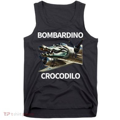 Italian Brainrot Bombardino Crocodilo Tank Top