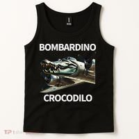 Italian Brainrot Bombardino Crocodilo Tank Top thumb 2