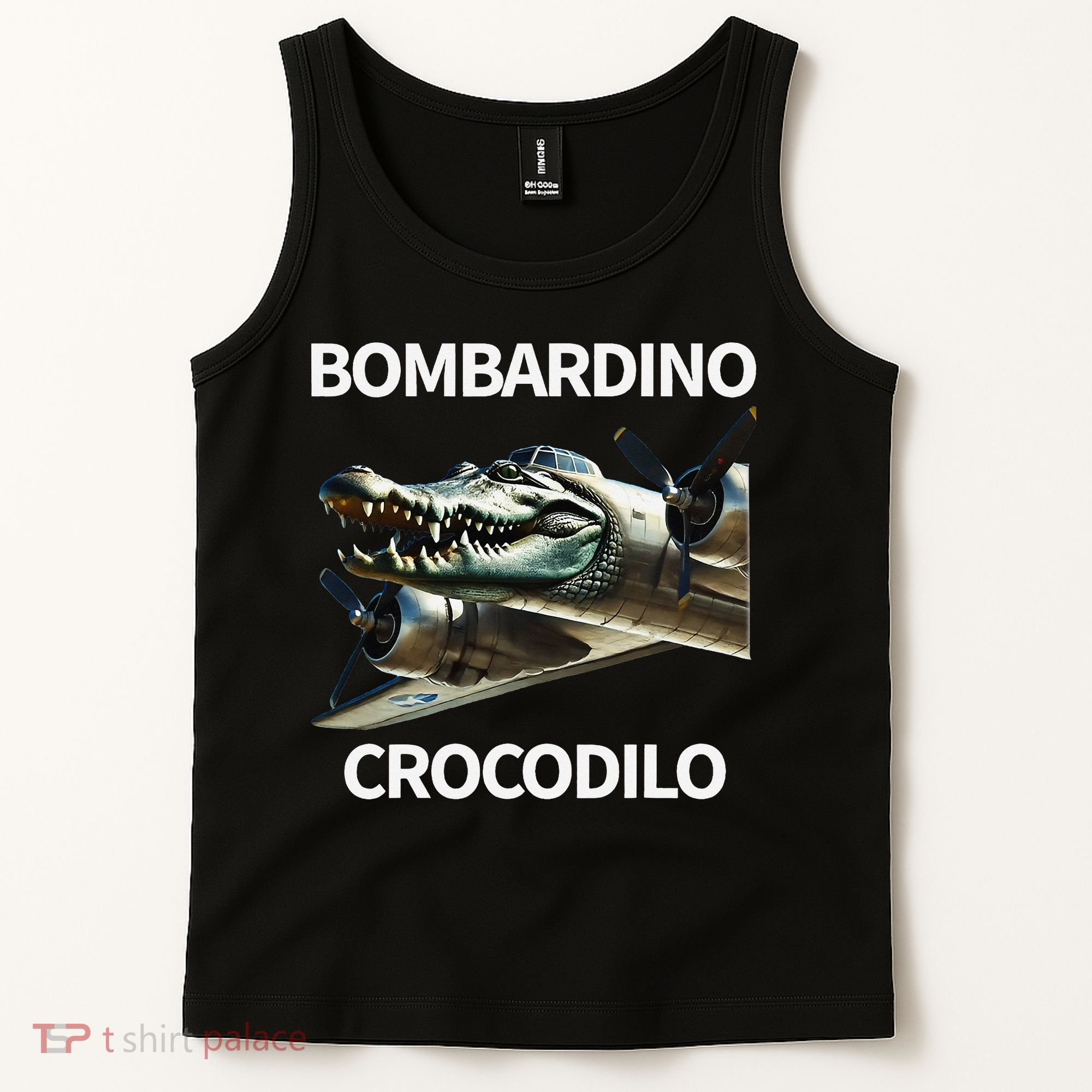Italian Brainrot Bombardino Crocodilo Tank Top