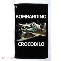 Italian Brainrot Bombardino Crocodilo Golf Towel thumb 0