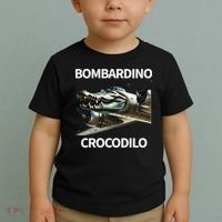 Italian Brainrot Bombardino Crocodilo Toddler T-Shirt thumb 2