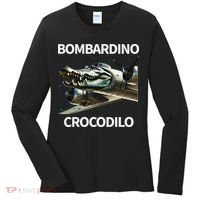 Italian Brainrot Bombardino Crocodilo Women's Long Sleeve Shirt thumb 0