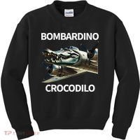 Italian Brainrot Bombardino Crocodilo Kids Sweatshirt thumb 0