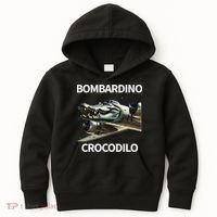 Italian Brainrot Bombardino Crocodilo Kids Hoodie thumb 0