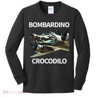 Italian Brainrot Bombardino Crocodilo Kids Long Sleeve Shirt thumb 0
