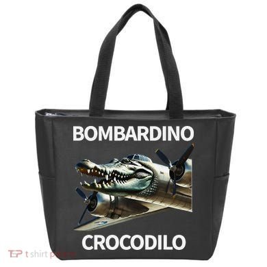 Italian Brainrot Bombardino Crocodilo Tote Bag