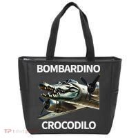 Italian Brainrot Bombardino Crocodilo Tote Bag thumb 0