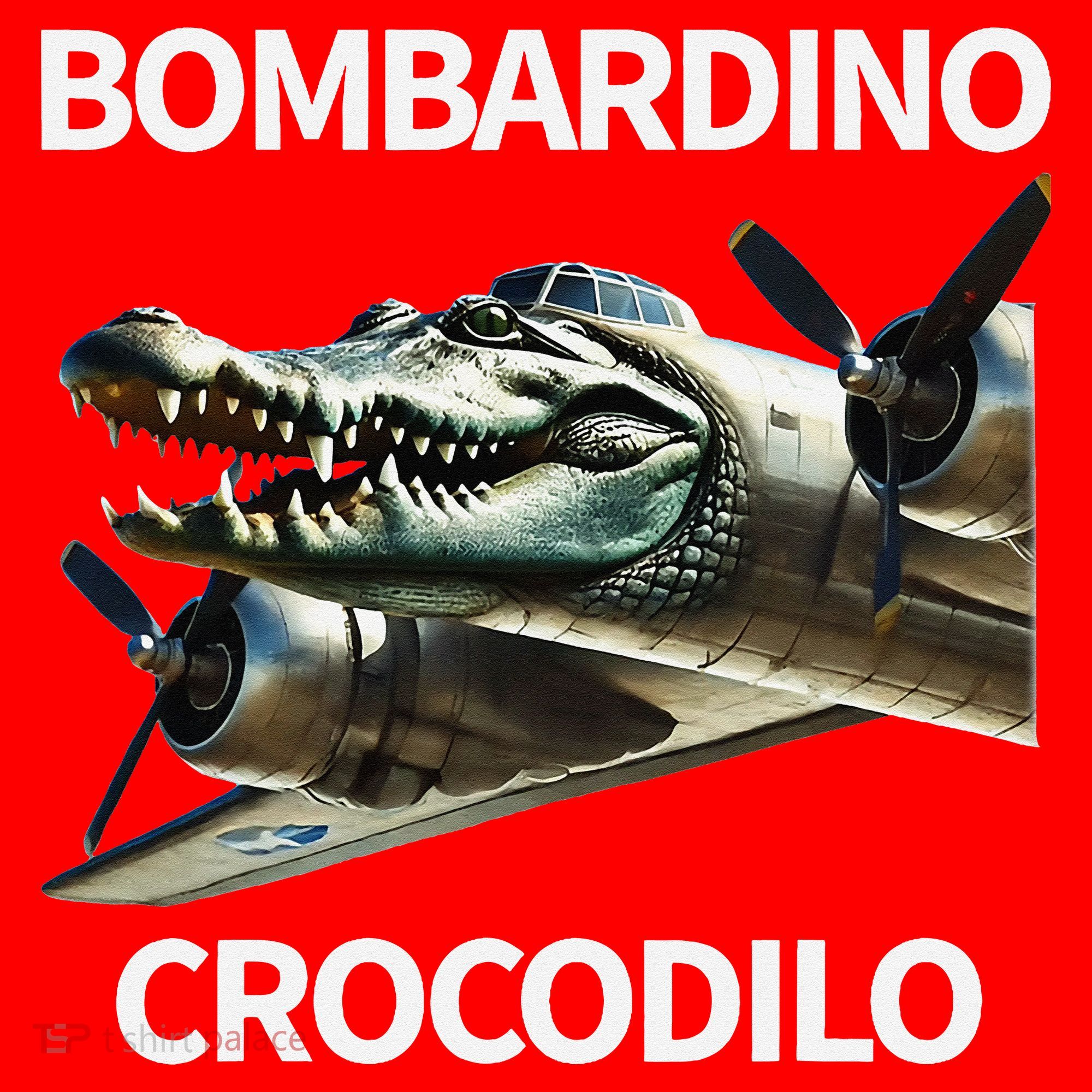 Italian Brainrot Bombardino Crocodilo Santa Hat