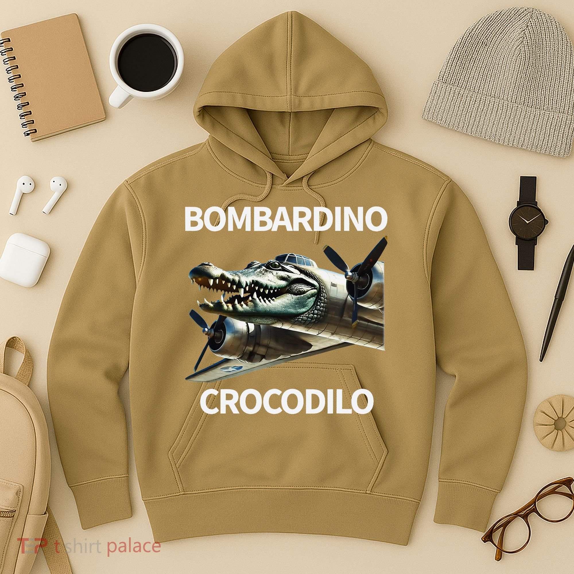 Italian Brainrot Bombardino Crocodilo Hoodie