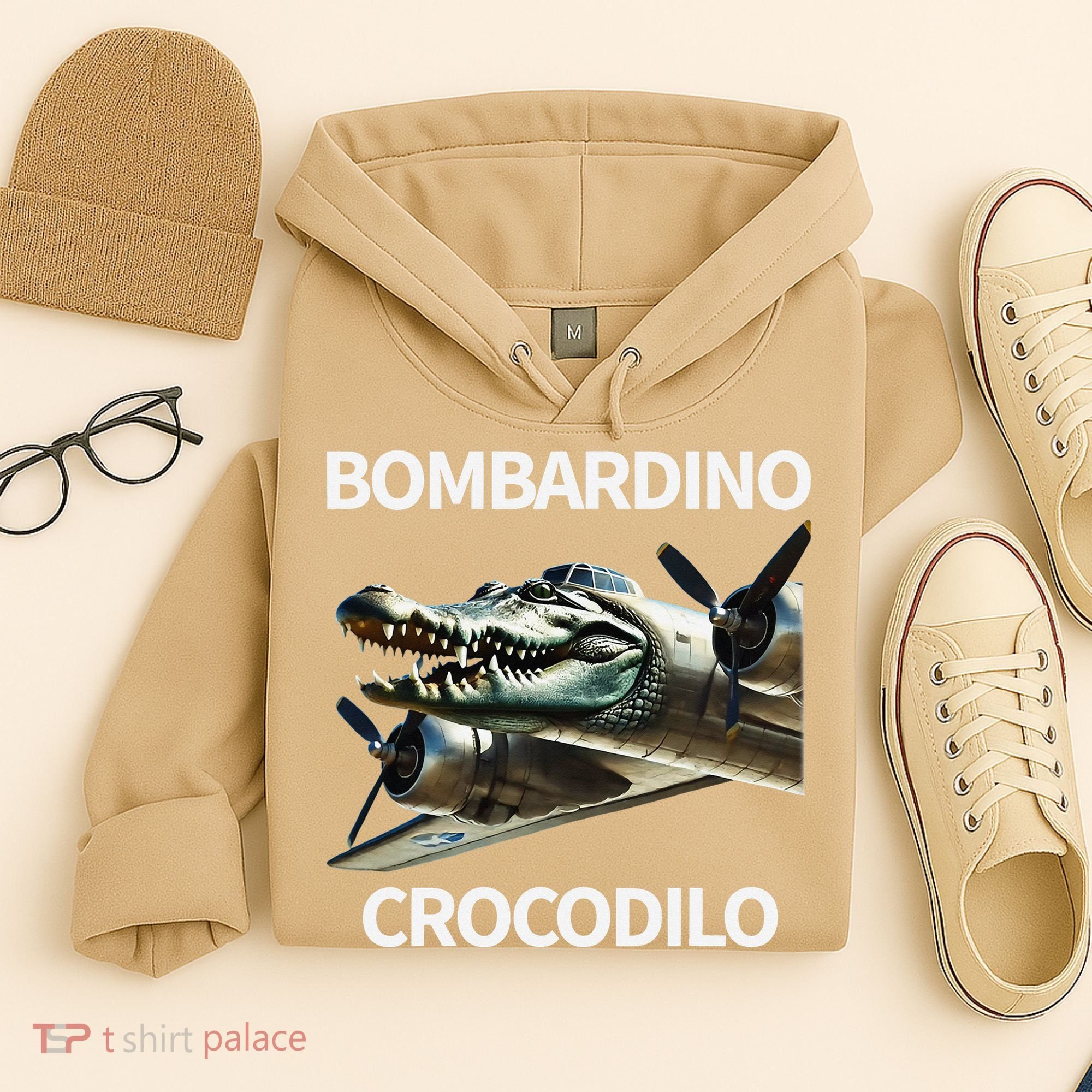 Italian Brainrot Bombardino Crocodilo Hoodie