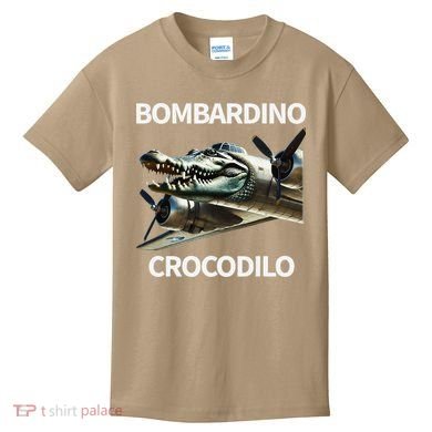 Italian Brainrot Bombardino Crocodilo Kids T-Shirt