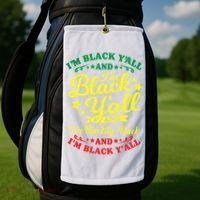 I'm Blackity Black African American Black Pride Great Gift Golf Towel thumb 2
