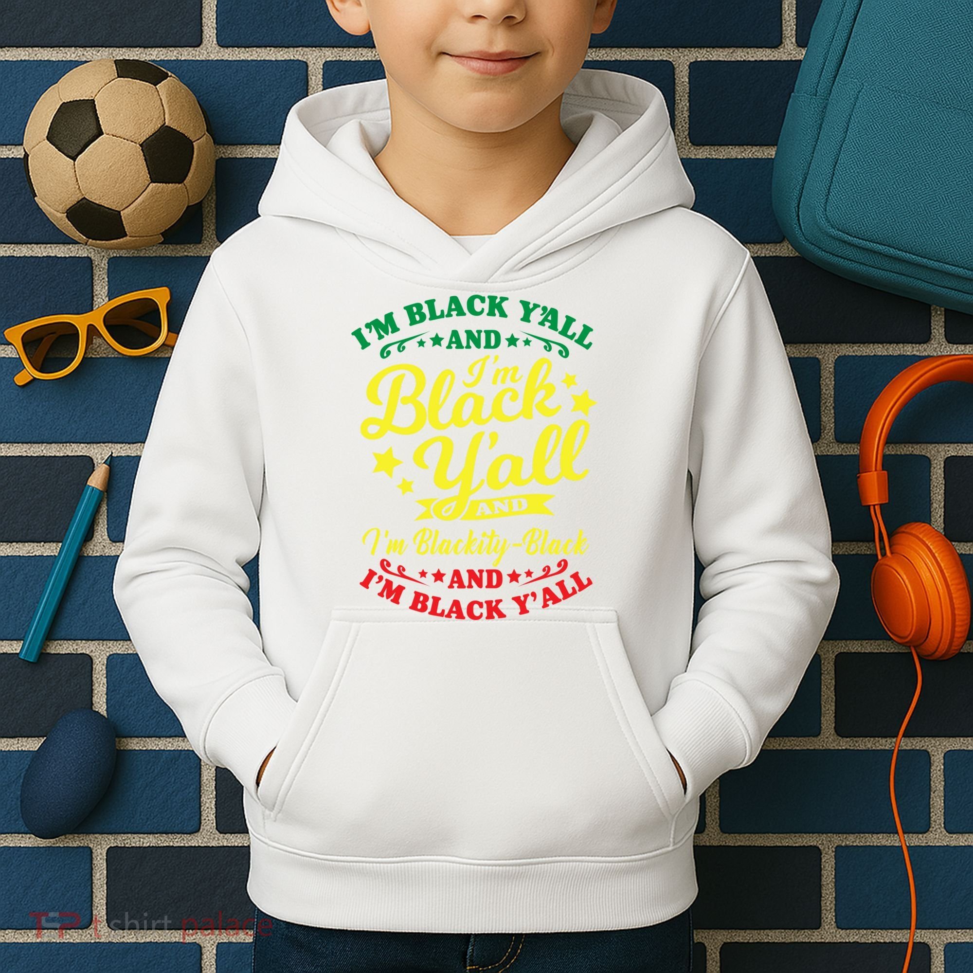 I'm Blackity Black African American Black Pride Great Gift Kids Hoodie