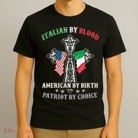 Italian By Blood American By Birth Patriot By Choice Cool T-Shirt thumb 3