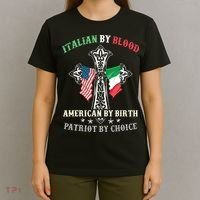 Italian By Blood American By Birth Patriot By Choice Cool T-Shirt thumb 4