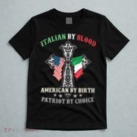 Italian By Blood American By Birth Patriot By Choice Cool T-Shirt thumb 5