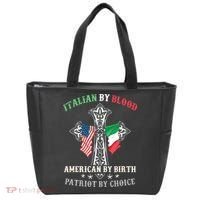 Italian By Blood American By Birth Patriot By Choice Cool Tote Bag thumb 0